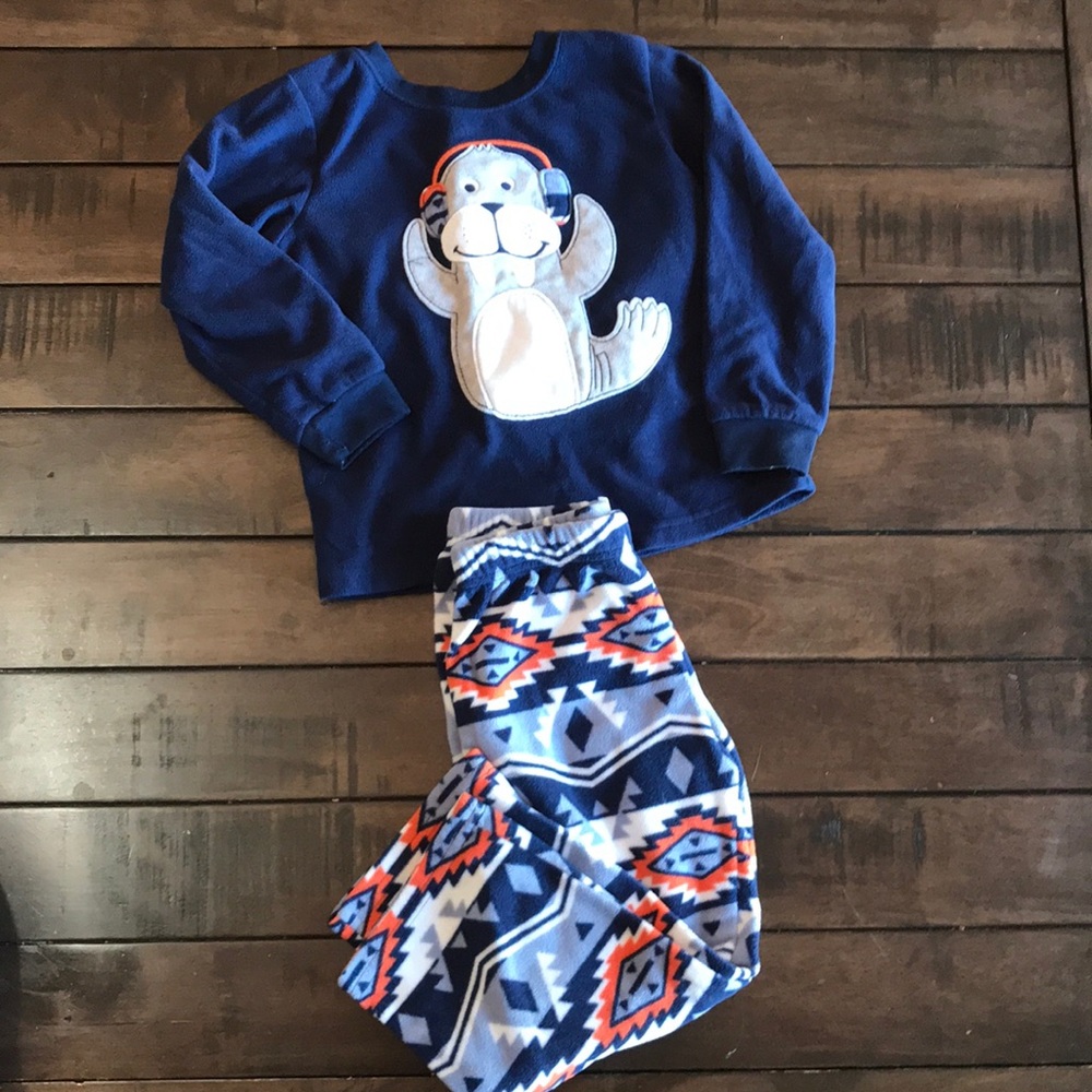 3T Fleece Walrus Pajama Set